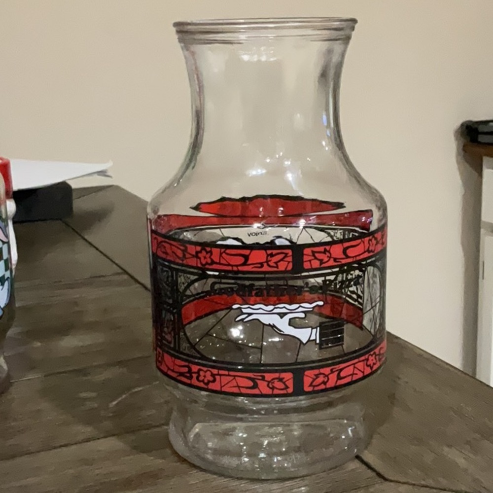 Godfathers pizza Coca Cola pitcher/carafe